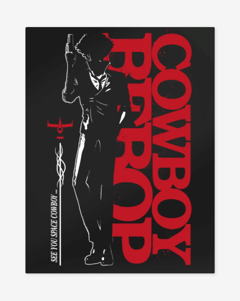 Print metalico Negro de See you cowboy bebop