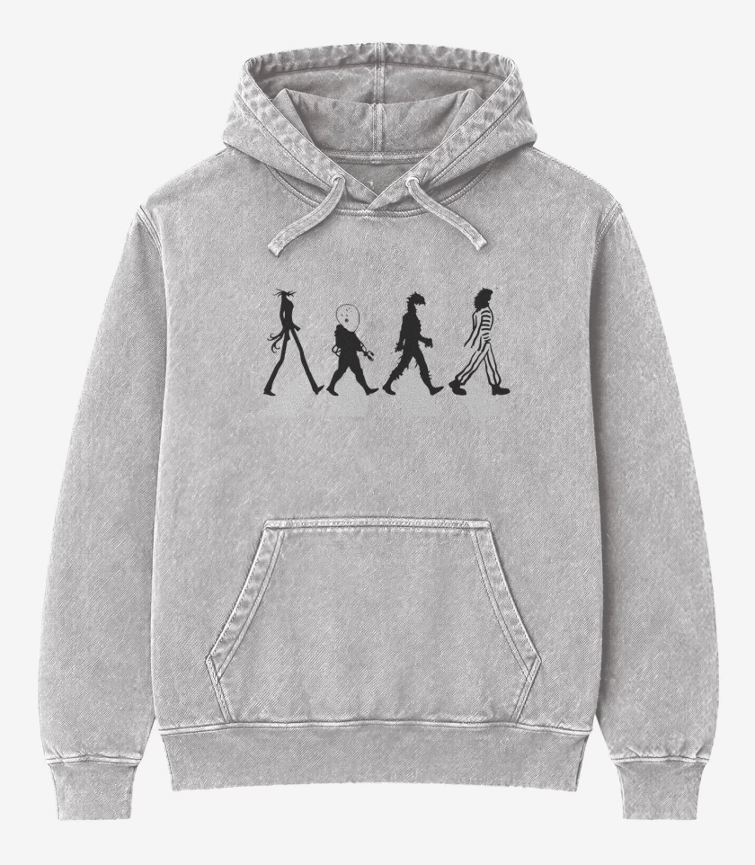 Poleron Canguro Acid Wash Gris Melange de Burton Road