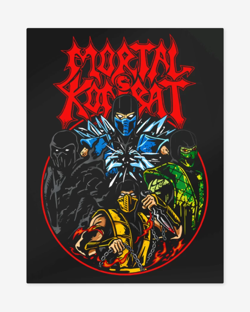 Print metalico Negro de Mortal