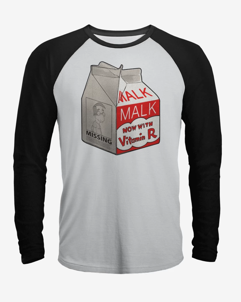 Polera Raglan Blanco / Negro de Lache