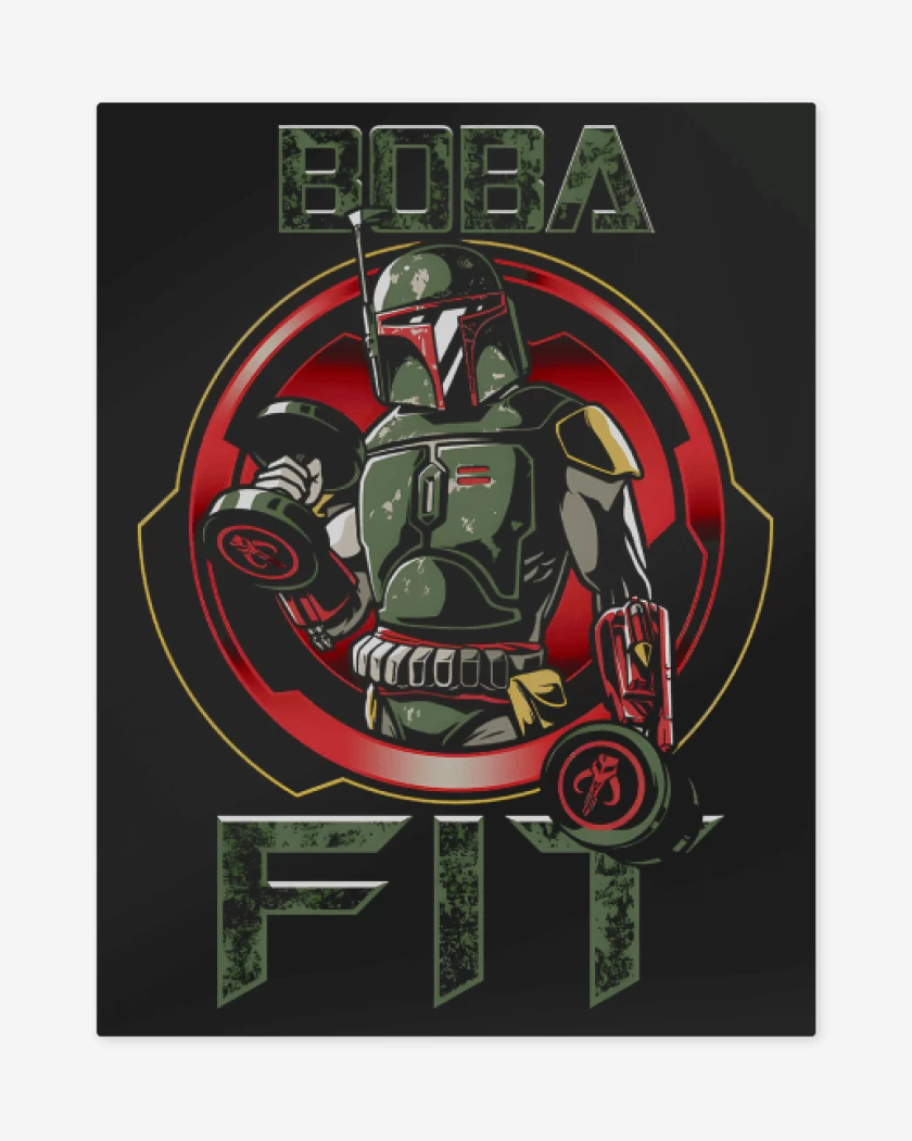 Print metalico Negro de Boba Fit