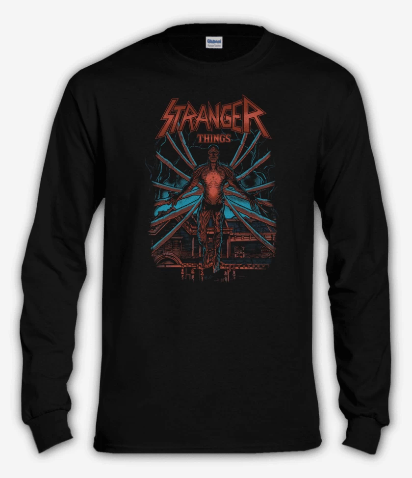Polera manga larga Negro de Stranger Vecna 