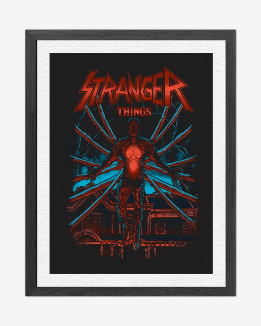Cuadro decorativo Negro de Stranger Vecna 