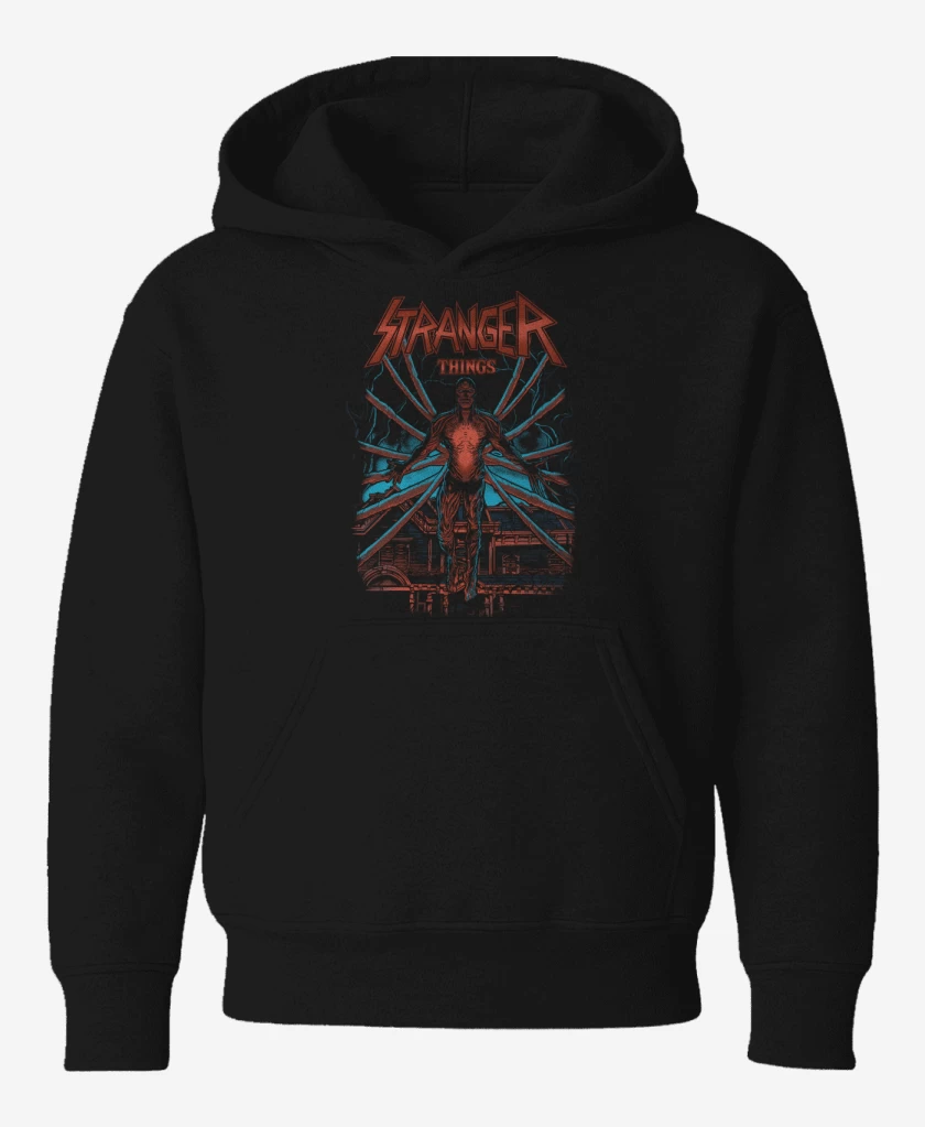 Poleron de niño Negro de Stranger Vecna 