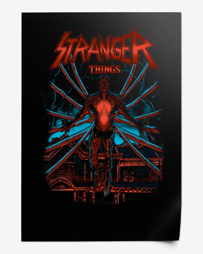 Print Negro de Stranger Vecna 