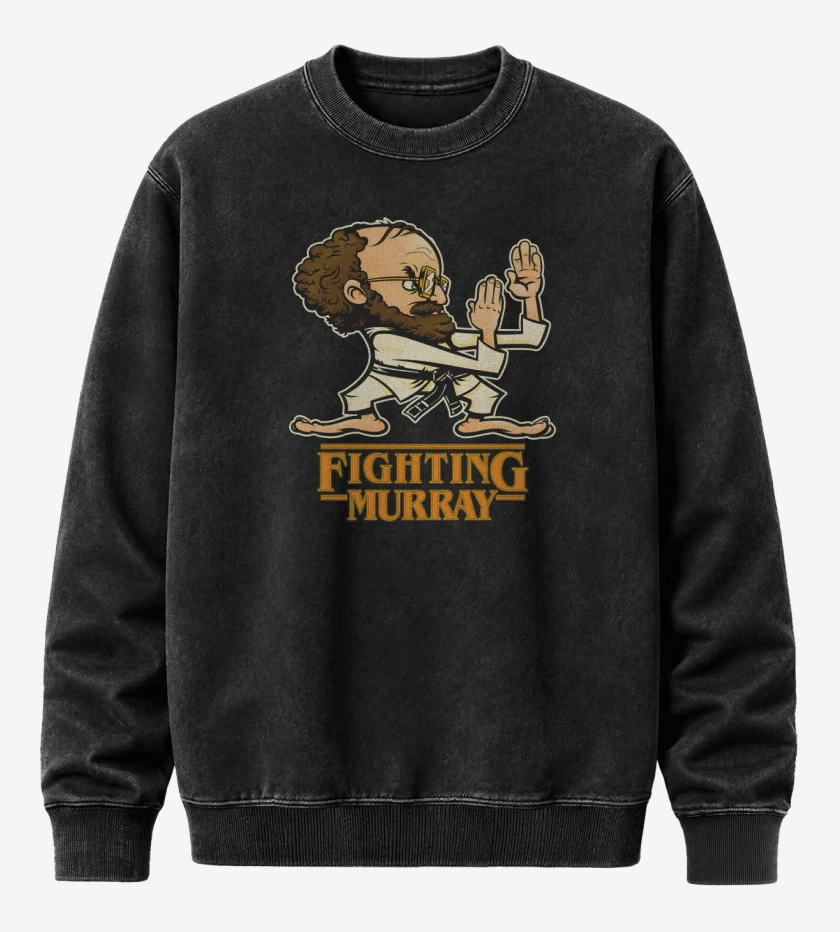 Poleron Polo Acid Wash Negro de Fighting Murray
