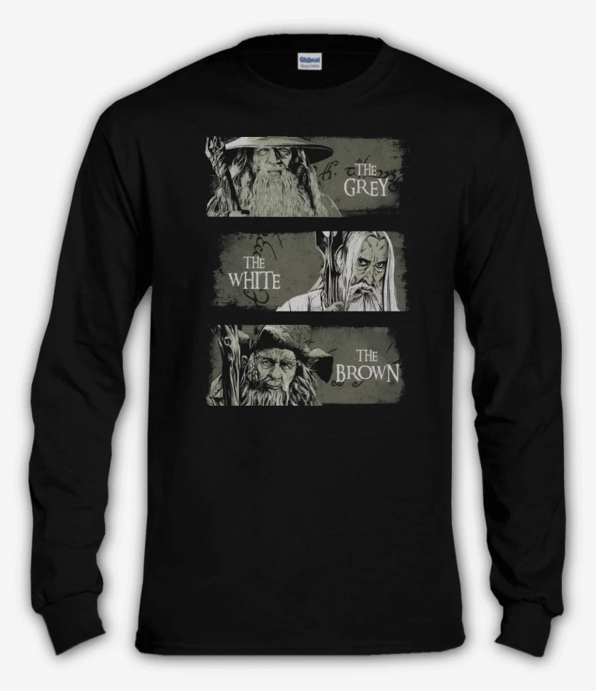 Polera manga larga Negro de El Gris, el Blanco & El Pardo