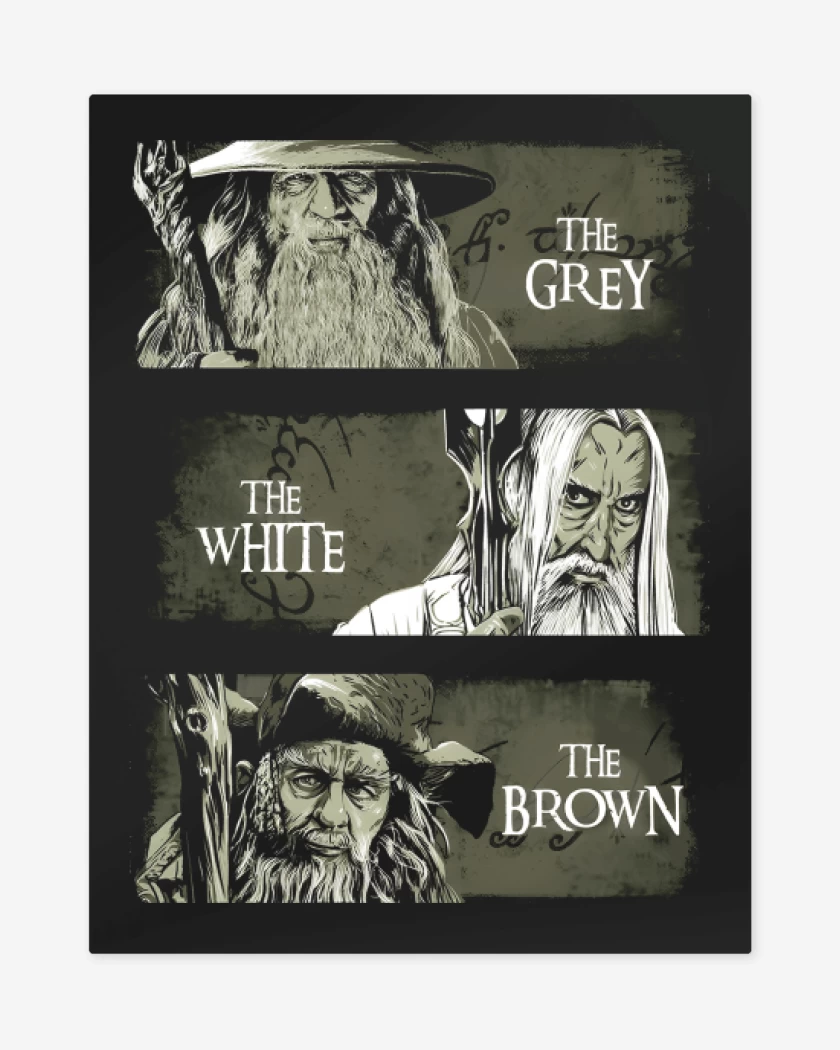 Print metalico Negro de El Gris, el Blanco & El Pardo