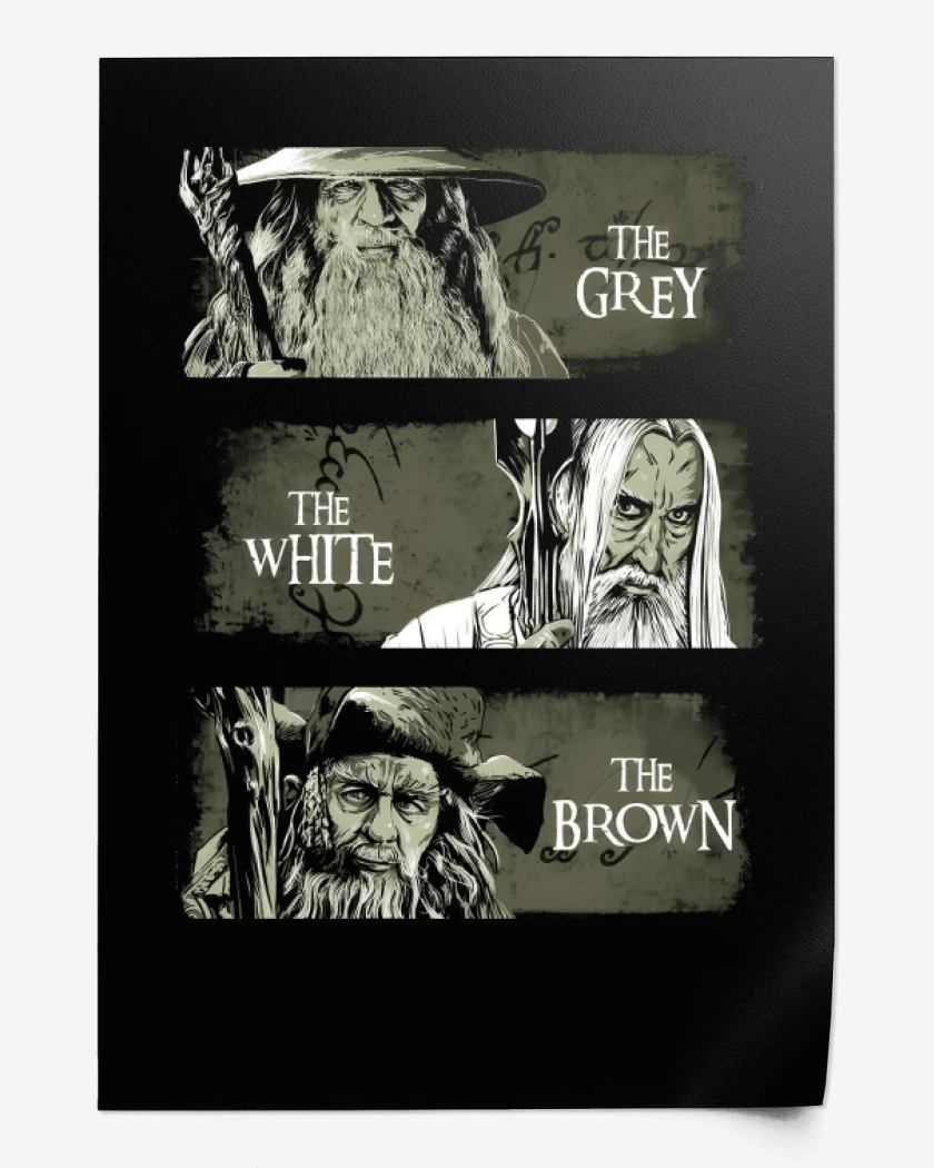 Print El Gris, el Blanco & El Pardo