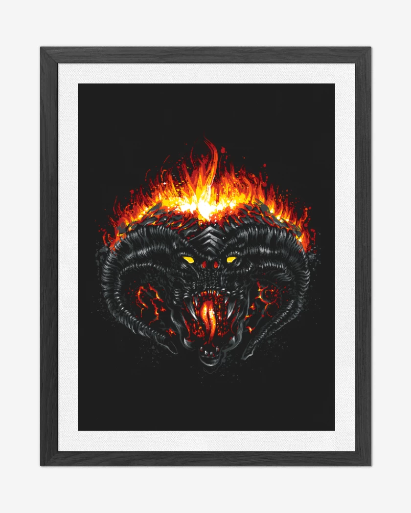 Cuadro decorativo Negro de Demonio del Abismo