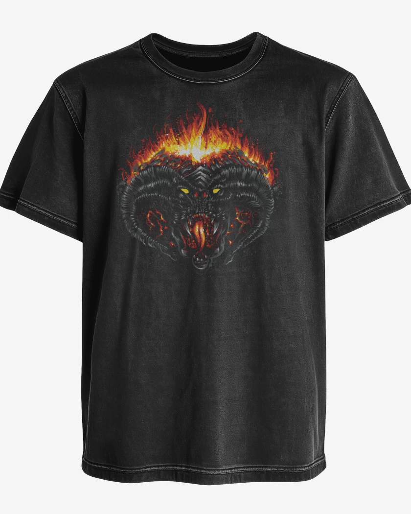 Polera desgastada Demonio del Abismo