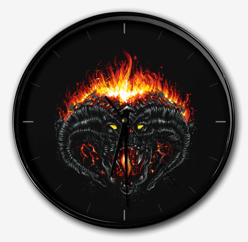 Reloj Negro de Demonio del Abismo