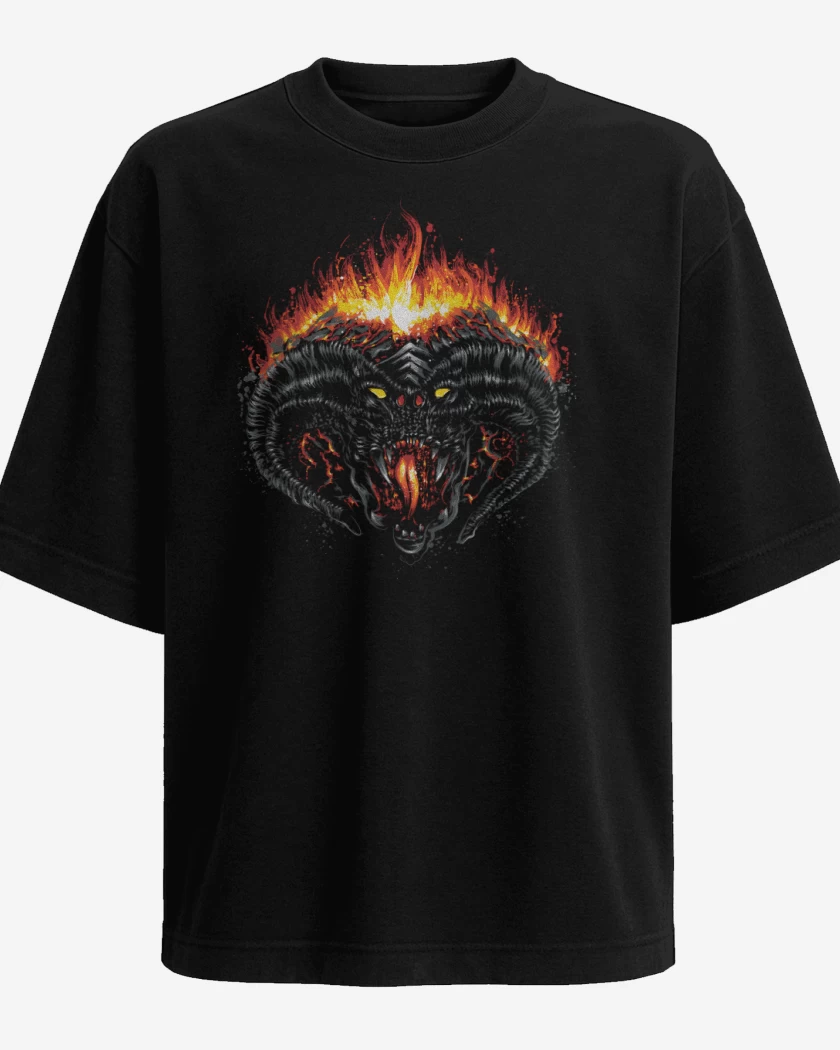Polera Oversize Demonio del Abismo