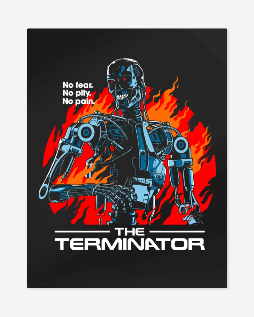 Print metalico Negro de The terminator