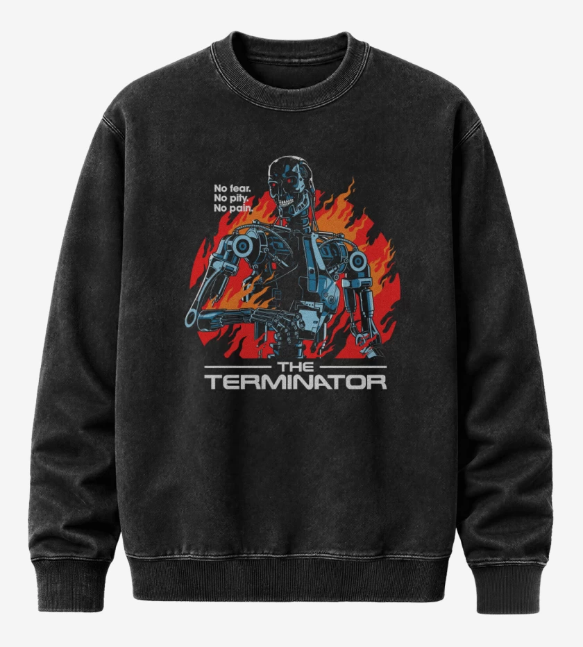 Poleron Polo Acid Wash Negro de The terminator