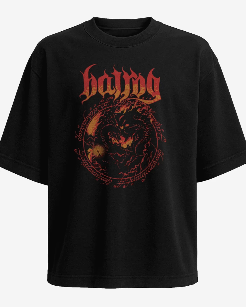 Polera Oversize Demonio de Fuego