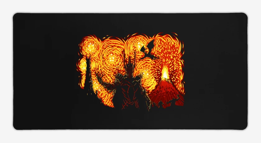 Mouse pad Gamer Negro de Sauron de Van Gogh