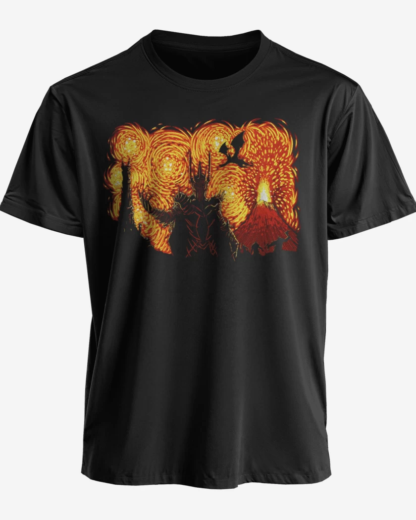Polera premium Negro de Sauron de Van Gogh