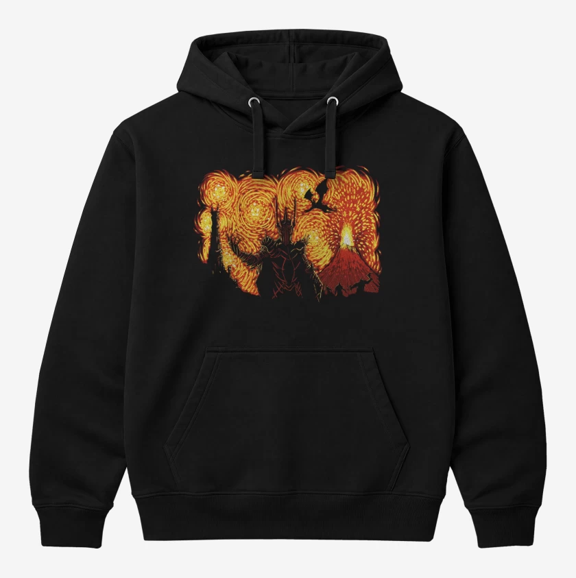 Polerón Canguro Negro de Sauron de Van Gogh