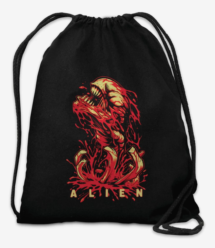 Mochila Negro de Maldito Alien