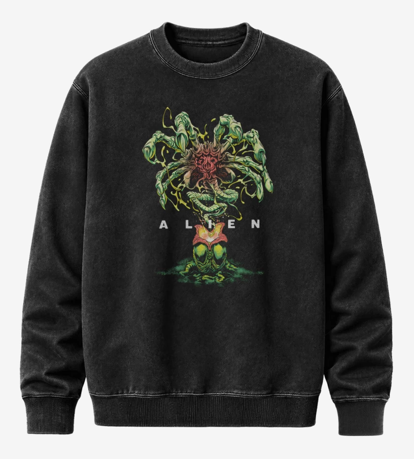 Poleron Polo Acid Wash Negro de AbrazaCaras