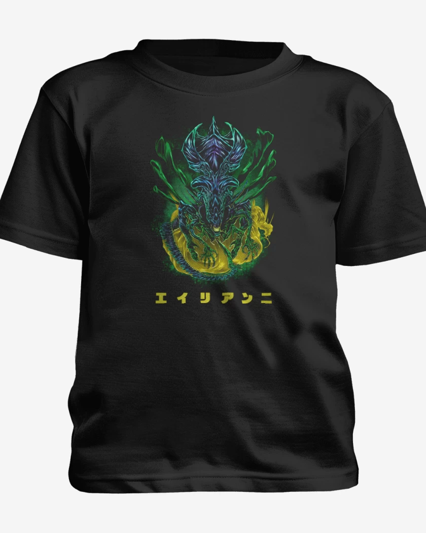 Polera de niño Negro de Reina Alien