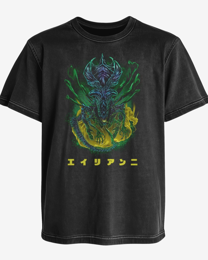 Polera desgastada Reina Alien