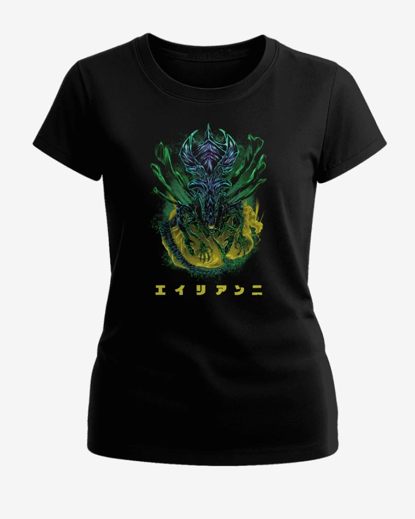 Polera de Mujer Negro de Reina Alien