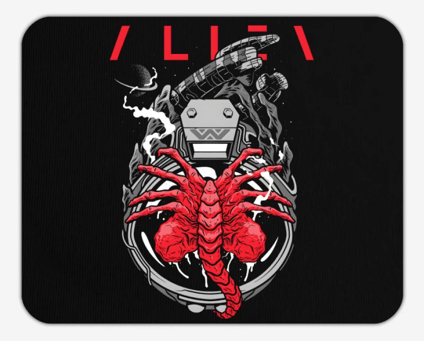 Mousepad Negro de Parásito Espacial