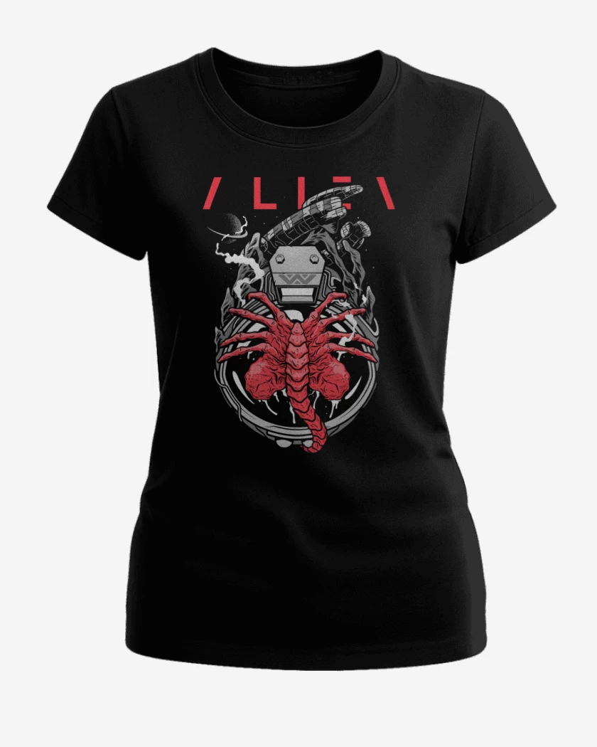 Polera de Mujer Negro de Parásito Espacial