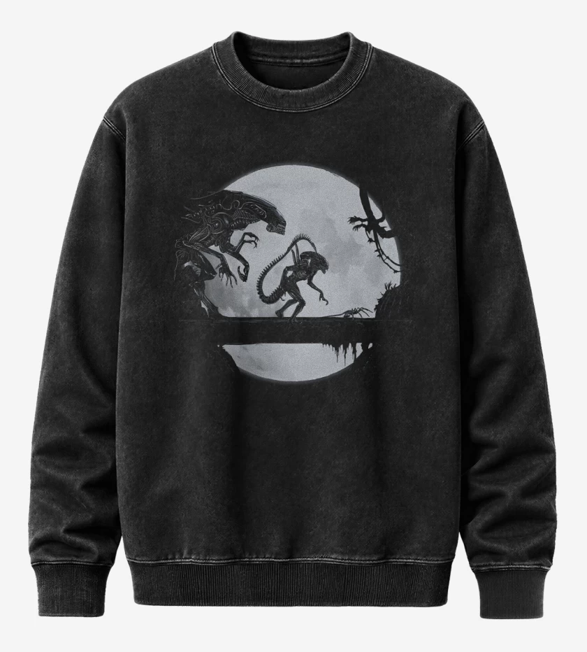 Poleron Polo Acid Wash Negro de Hakunamorpho