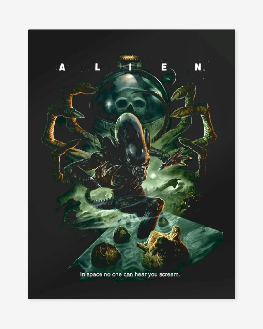 Print metalico Negro de The Alien