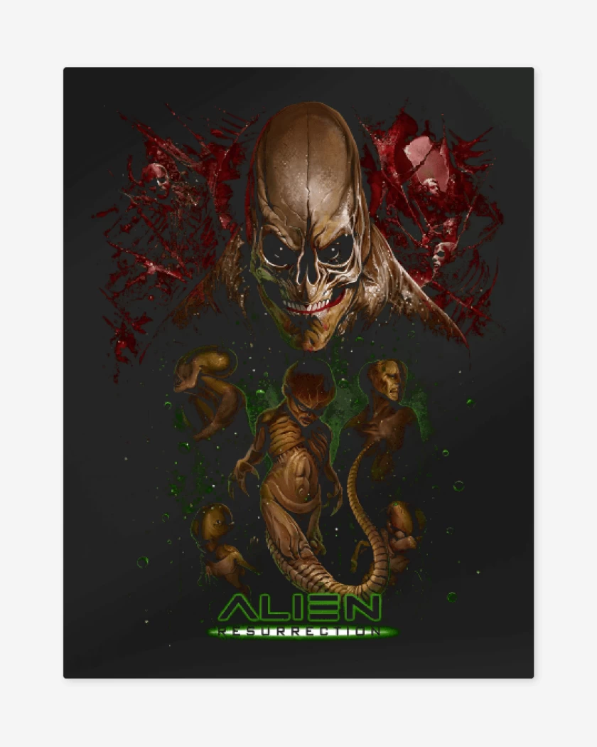 Print metalico Negro de Alien Resurrection