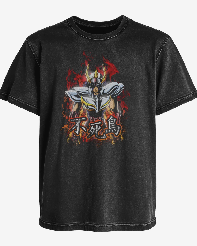 Polera desgastada Negro de El Fenix 