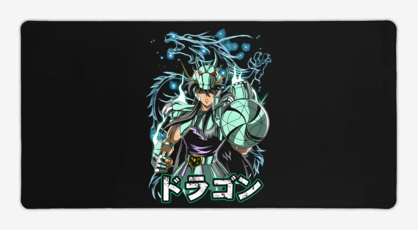 Mouse pad Gamer Negro de Ira del Dragon