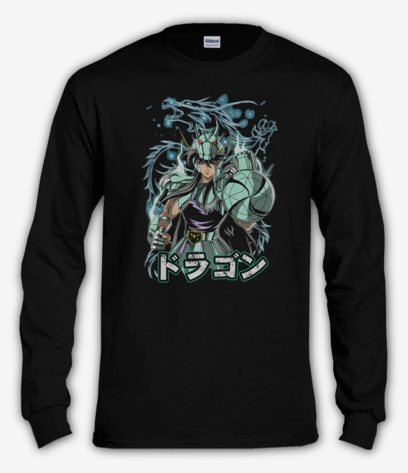 Polera manga larga Negro de Ira del Dragon