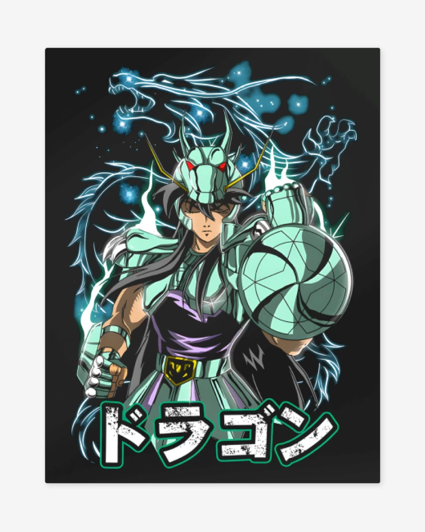 Print metalico Negro de Ira del Dragon