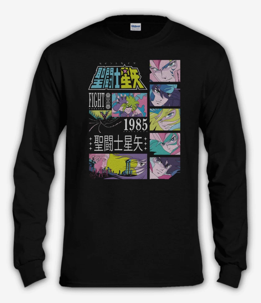 Polera manga larga Negro de Los Caballeros del Zodiaco
