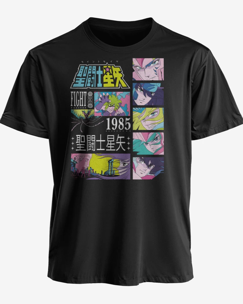 Polera premium Negro de Los Caballeros del Zodiaco