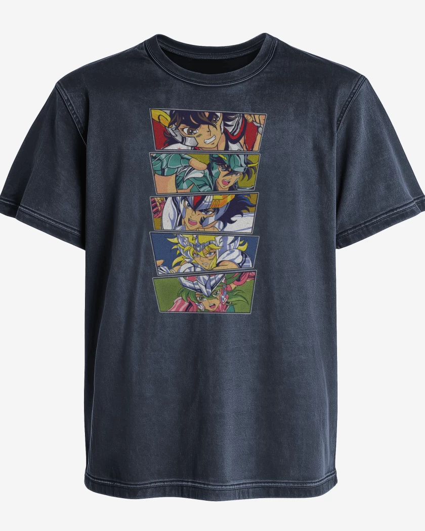 Polera desgastada Azul Marino de Caballeros