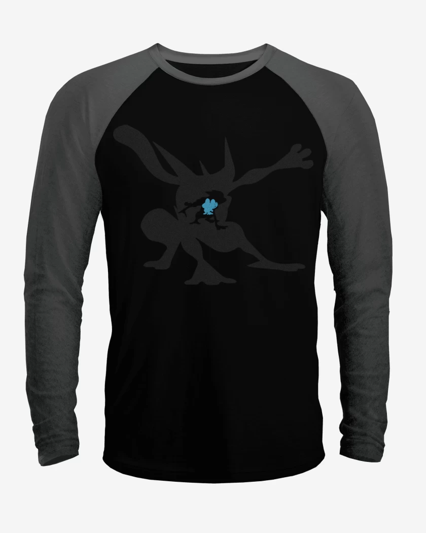 Polera Raglan Negro / Negro Heather de Froakievolution