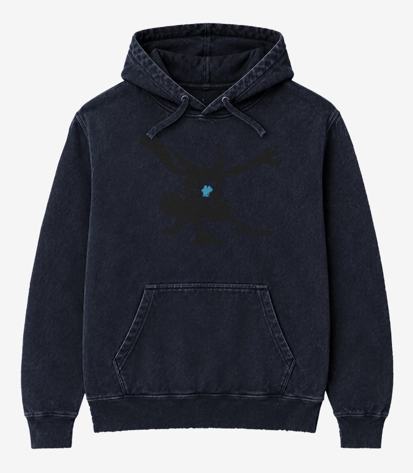 Poleron Canguro Acid Wash Azul Marino de Froakievolution