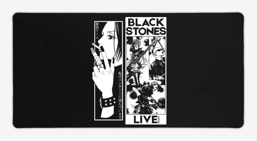 Mouse pad Gamer Negro de Black Stones Live