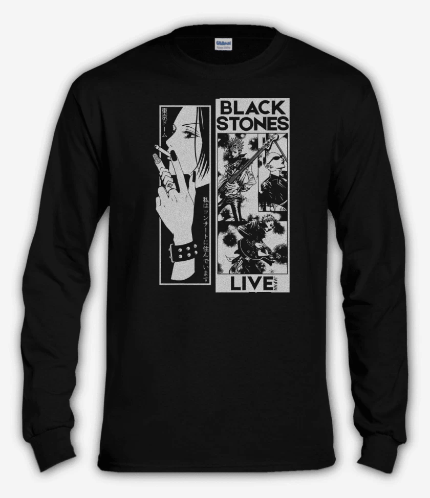 Polera manga larga Negro de Black Stones Live