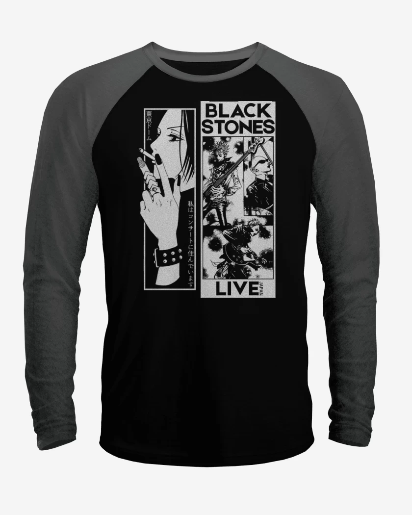 Polera Raglan Black Stones Live
