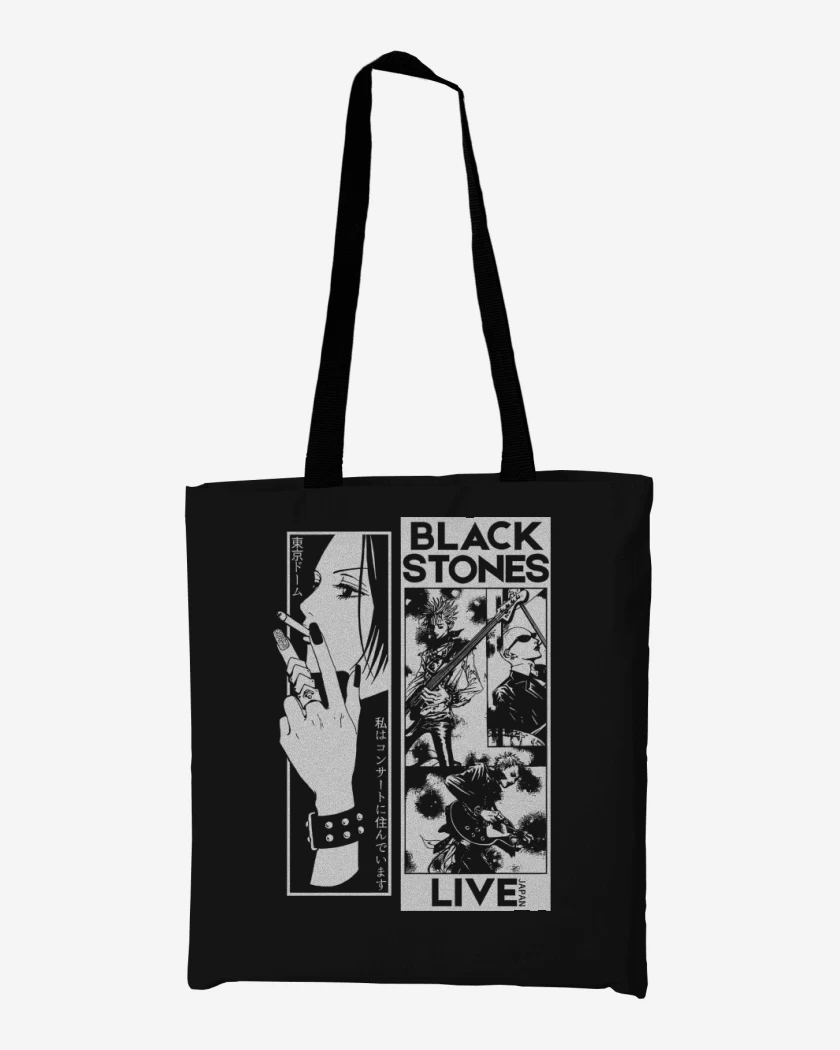 Totebag Black Stones Live