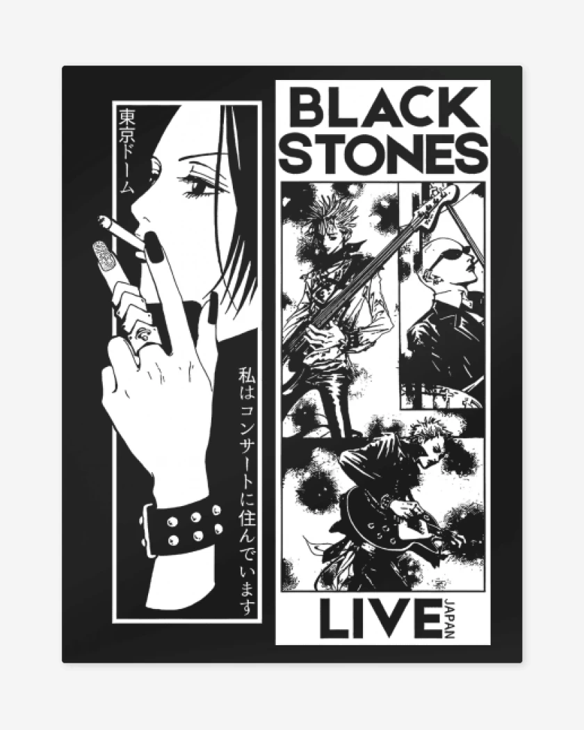 Print metalico Negro de Black Stones Live