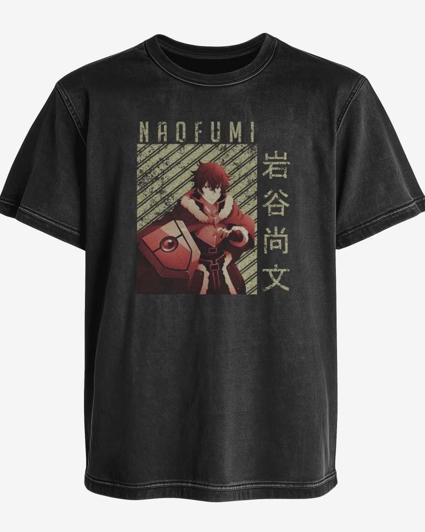 Polera desgastada Negro de Naofumi