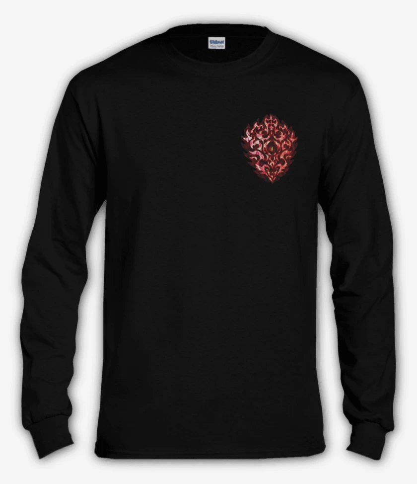 Polera manga larga Negro de Escudo de la ira de bolsillo