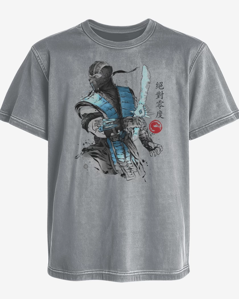 Polera desgastada Gris Melange de Guerrero de Hielo